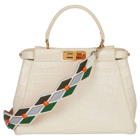 fendi peekaboo regular white leather|peekaboo bag.